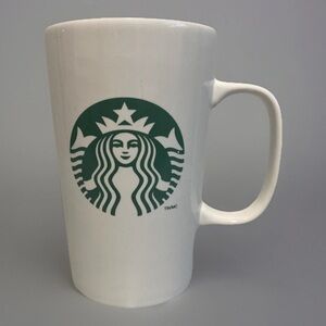 2014 Starbucks Tall 16oz White Coffee Tea Latte Mug Cup Green Mermaid Siren Logo